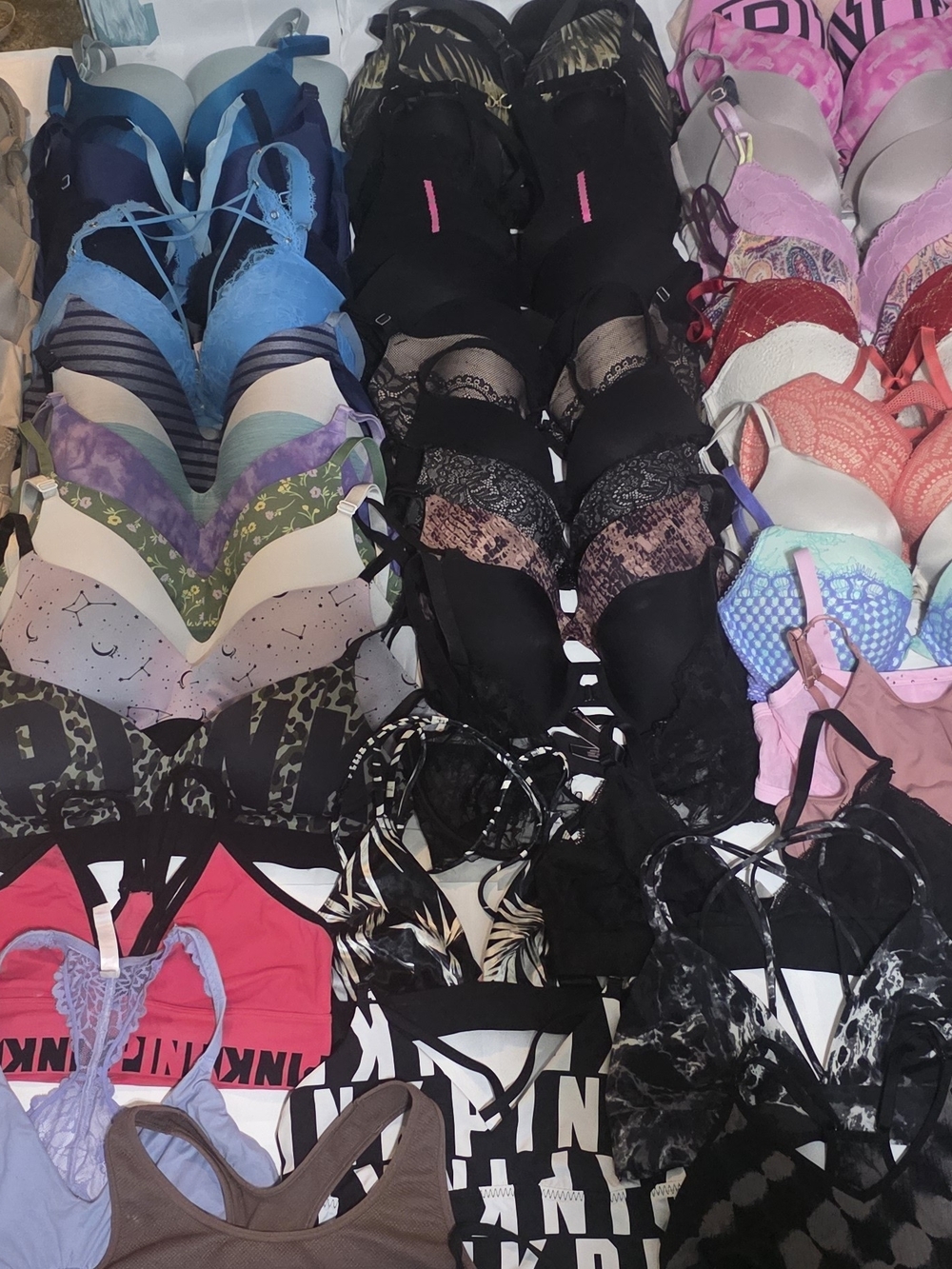 98 Pc VS PINK LOT! VERY SEXY Push-Up Bras - PINK Victoria's Secret Brand
